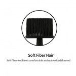 BLACK BARBER NECK BRUSH NYLON SYNTHETIC HAIR