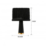 BLACK BARBER NECK BRUSH NYLON SYNTHETIC HAIR