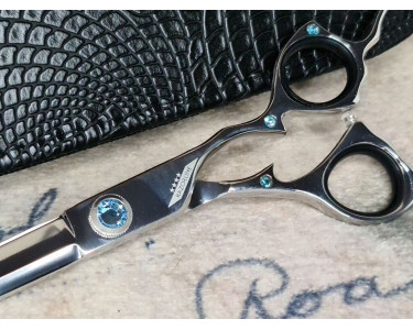 NPK26 Razorline Offset Scissor 7.5" with Blue Bling