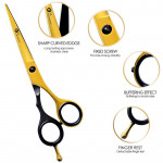 K5 BLACK & GOLD SOUL 6" SCISSOR