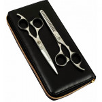 CLASSIC DELUXE WHITE LINE 6.5" BARBER SCISSOR SET