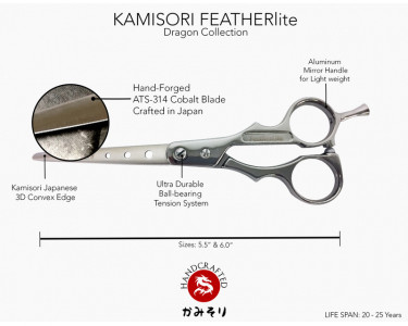 KAMISORI 6"FeatherLite Professional Hair cutting Shears