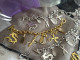 Charm bracelet Bling Bling. Gold plated.