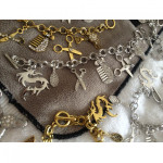 Charm bracelet Bling Bling. Gold plated.