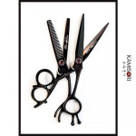 KAMISORI Black Diamond III Professional Haircutting Shears Set 5.5