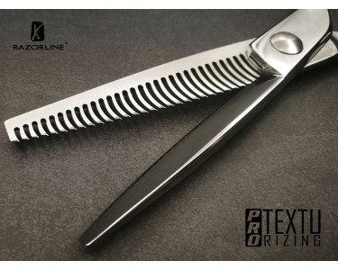 Razorline 6.5" Radial blade 35 tooth thinning texturizing scissor.