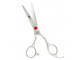 RED CRYSTAL 5.5 INCHES 440C HAIRDRESSING SCISSORS