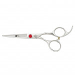 RED CRYSTAL 5.5 INCHES 440C HAIRDRESSING SCISSORS